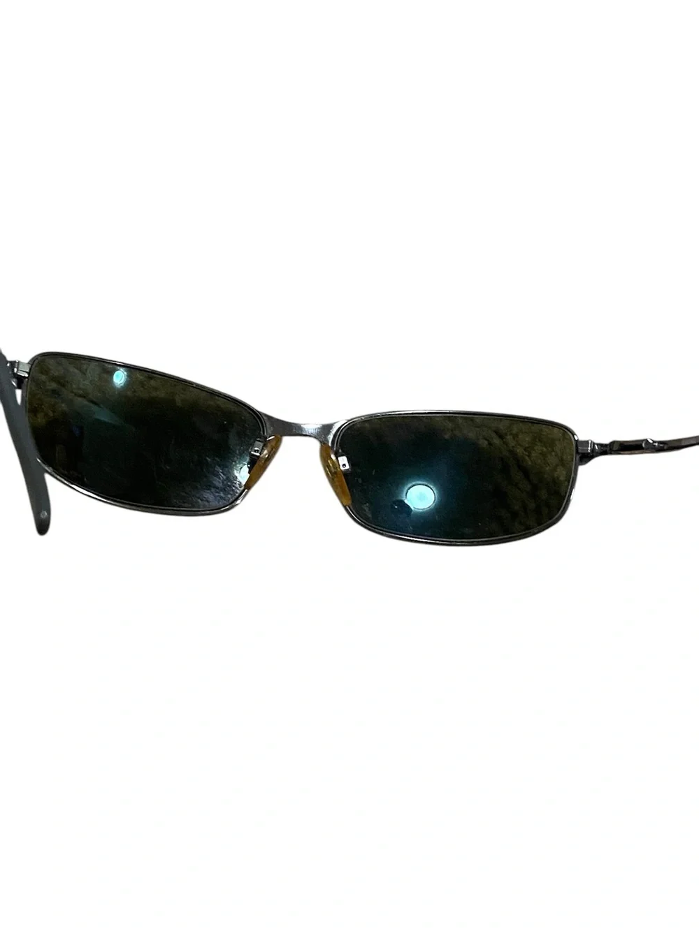 Serengeti Prato rectangular gunmetal metal frame sunglasses